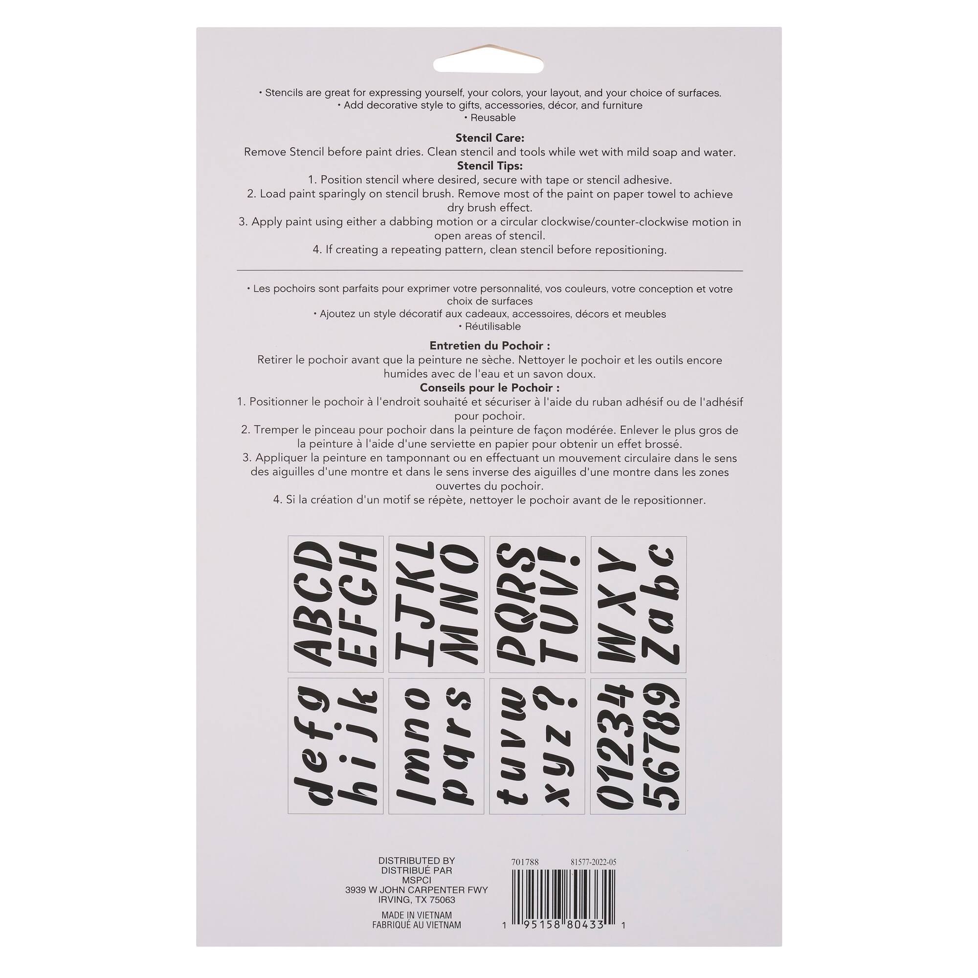 2.7" Italic Sans Serif Alphabet Stencils by Craft Smart®